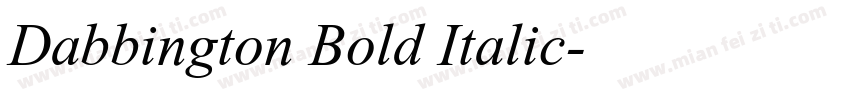 Dabbington Bold Italic字体转换